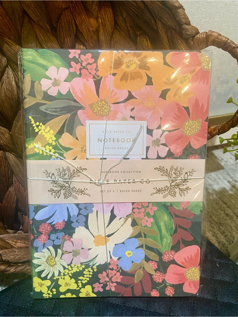 Rifle Paper Co. Floral Notebook Set - Pink, Blue, Green, Yellow